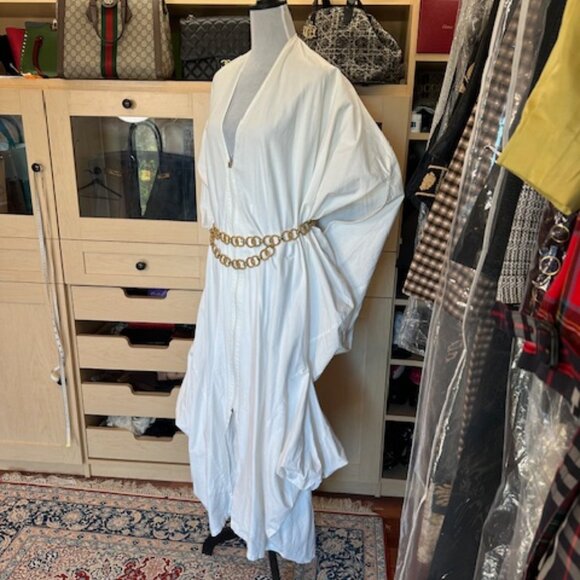 MM6 MAISON MARGIELA SIZE 38 V NECK LONG DRESS - Picture 4 of 6